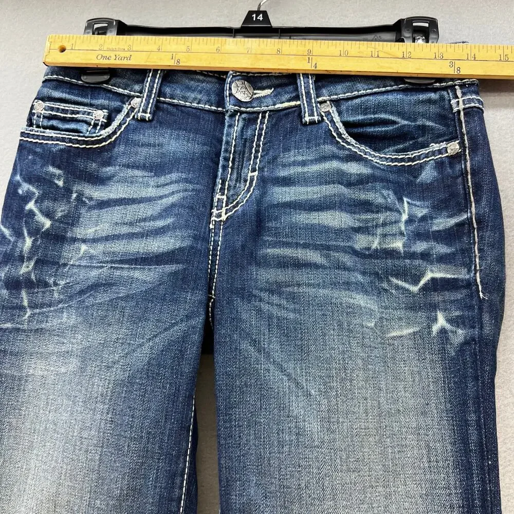 BKE Jeans Women's 26 (2) Dark Blue Kate Capri Stretch Preppy Normcore Casual - Picture 10 of 14